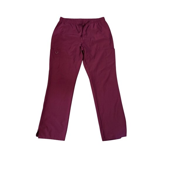 Stat Medical Wear Burgundy Scrub Pants L 96% Polyester/4% Spandex - Picture 1 of 7